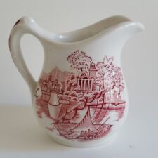 Individual Creamer VIntage Maddock Bombay Red Transferware Cream Pitcher picture