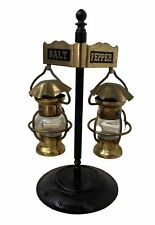 hanging lantern Street Sign Postsalt and pepper shakers Vintage Rare picture