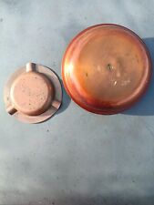  2 Antiqe  Cooper  Roycroft  pieces one pipe knocker and 1 ashtray  picture