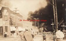 AR, Hot Springs, Arkansas, RPPC, Malvern Avenue, 1913 Burning, Stonecipher Photo picture