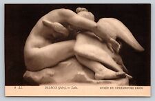 Leda Seduced by the Swan (Zeus) Jules Desbois Antique Postcard Luxembourg Paris picture