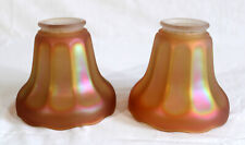 Pair of NUART Carnival Glass Lamp Shades picture