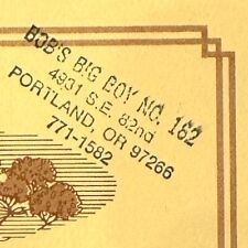 1980s Bob's Big Boy Restaurant Menu Fred Louis Elias Brothers Portland Oregon picture