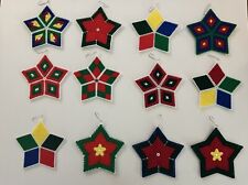 Vintage Needlepoint Christmas  Ornaments - Lot of 12 picture