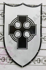 Black cross Shield Unique Medieval Heater Shield Crest Family Coat Of Arm Gift picture