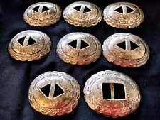 1st Phase Navajo Conchos ~ 7 Large Cochos + Matching Buckle ~ No Belt picture