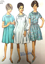 Vintage 1960s Pattern SWING DRESS Classic Cowl Neck Simplicity 7353 Sz20 B41 picture