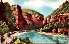 1908 Railroad Through Echo Cliffs Canyon Colorado Vintage Postcard picture