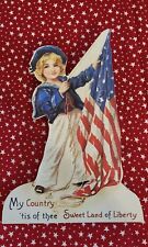 BEAUTIFUL BETHANY LOWE AMERICANA SAILOR BOY HOLDING AN AMERICAN FLAG DUMMY BOARD picture