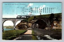 Philadelphia, PA-Pennsylvania, River Drive And Tunnel c1908, Vintage Postcard picture
