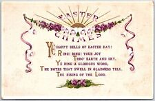 Easter Chimes Sunrise Flowers Greetings and Messages Bells Postcard picture