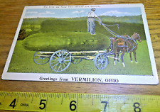 vintage post card greetings from Vermilion Ohio 1921 