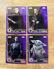 2023 Star Wars Topps Chrome Purple Wave Refractors Lot of (4) picture