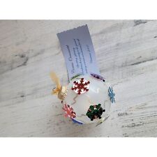 Vintage chours 2002 snowflakes ball ornament Xmas picture