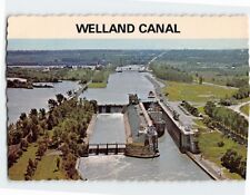Postcard A birds eye view of Lock #3 Welland Canal System St. Catharines Canada picture