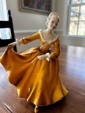 Vintage (1970) ROYAL DOULTON ENGLAND BONE CHINA KIRSTY HN 2381 YELLOW BALL GOWN picture