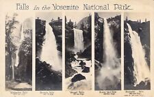 1915 Yosemite National Park:  RPPC of  5 waterfalls picture