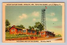 Winslow AR-Arkansas, Mount Gayler Tower, Ozarks, Antique Vintage Postcard picture