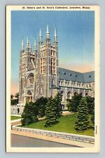 Postcard St Peters and St Pauls Cathedral Lewiston ME POSTED picture