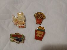 Lot of 4 ☆ Vintage McDonald's Employees Lapel Pin ENAMEL Pins Set  80's. Lot 1 picture