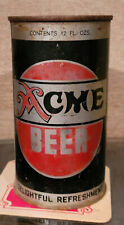 DELIGHTFUL 1930S ACME 2 SIDED FLAT TOP BEER CAN IRTP SAN FRANCISCO CALIFORNIA #2 picture