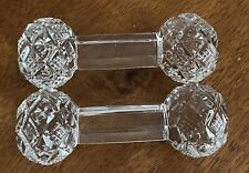 Pair of Vintage Clear Crystal Cut Glass 4