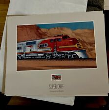 5 LARGE ALL ABOARD COMMEMORATIVE  TRAIN POSTERS AND STAMPS 13”x16” picture