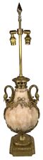 Large Antique French Louis XVI Empire Peach Marble Gilt Bronze Ormolu Swan Lamp picture