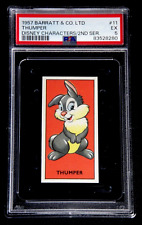 1957 BARRATT & CO LTD. WALT DISNEY CHARACTERS THUMPER #11 PSA 5 EX RARE CARD picture