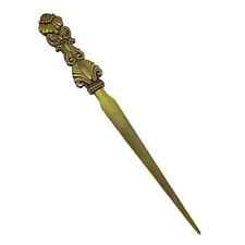 Evenchae Classic Embossed Letter Opener - Antique Gold - Gift Box - 7.25 in picture