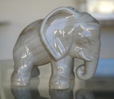 Large Vintage Marbled Glaze Elephant Figurine Porcelain MCM 1960's 10