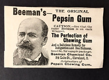 Beeman’s Pepsin Gum Ad-Indigestion-Sea Sickness-Quack Medicine 1890s Trimmed picture
