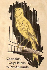 c1920s Canaries Cage Birds and Pet Animals Booklet PHILADELPHIA BIRD FOOD CO picture