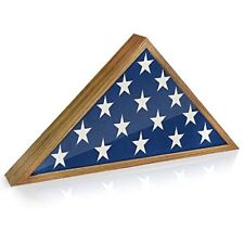 Large Flag Box Display Case for Burial Flag - Fits a Folded 5' x 9.5' Flag Mi... picture
