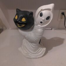 Vintage General Foam Plastic Ghost w/ Black Cat, 13” RARE picture