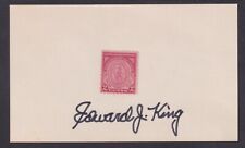 Edward J. King, 66th Massachusetts Governor, autograph on MA Bicentennial card picture