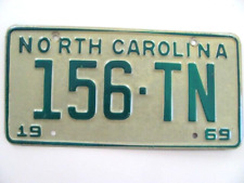 1969 NORTH CAROLINA NC LICENSE PLATE TAG, 156-TN, LOW NUMBER , ORIGINAL, NICE picture