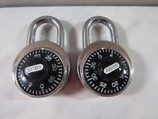 2 Vintage ABUS Dial Combination Padlocks w/ Combinations picture