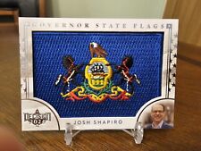 JOSH SHAPIRO 2024 DECISION GOVERNOR STATE FLAGS PATCH RELIC CARD PENNSYLVANIA picture