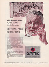 1961 Catalytic Construction Critical Path Method Print Ad Pharaohs Scroll picture