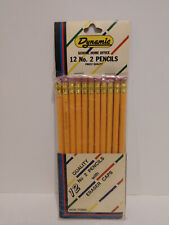 Vintage New Old Stock DYNAMIC #2 Pencils Pack Of 12 ~ With Eraser Caps picture