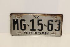 vintage 1952 michigan license plate picture