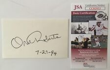 Oral Roberts Signed Autographed 3x5 Card JSA Certified Evangelist picture