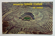 ca 1960s CA Postcard Los Angeles Magnificent Dodger Stadium baseball aerial view picture