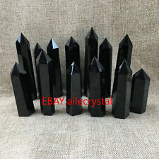 2.2LB Natural obsidian quartz obelisk crystal wand point healing 12pcs+ picture