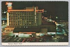 Hotel & Resort~Air View Harveys Resort Hotel At Night~Continental Postcard picture