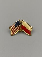 Vintage United States US American And Polish Flag Lapel Pin READ DESCRIPTION picture