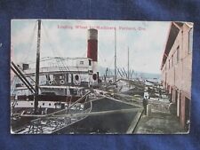 1911 Portland Oregon Steamer Loading Wheat by Machinery Postcard picture