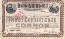 1901 Choctaw Oklahoma & Gulf Railroad common stock certificate - Rock Island picture