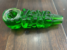5” Premium Glass Pipe Bowl Glycerin Love Green picture